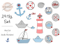 Preview: Ahoi Set - doodle Stickdatei